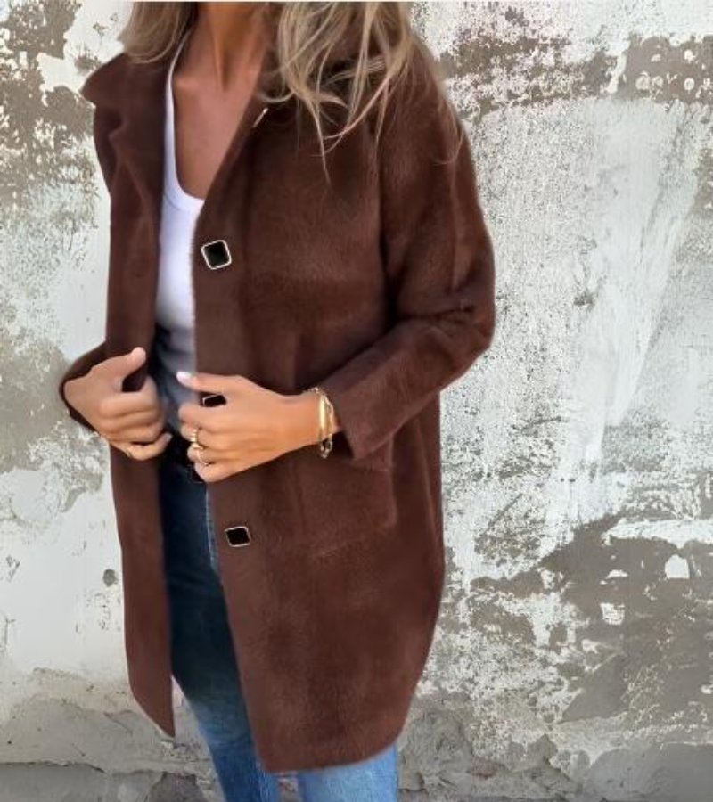 Adèle | Manteau Mi-Long à Revers Chic