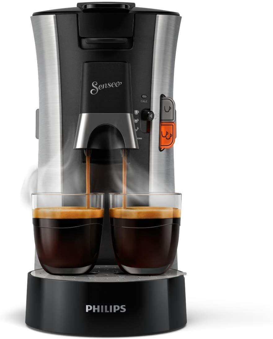 SENSEO Select Machine à café à dosettes, Intensity Plus Crema Plus, Sauge, Une ou deux tasses à la fois, CSA250/11, Metal