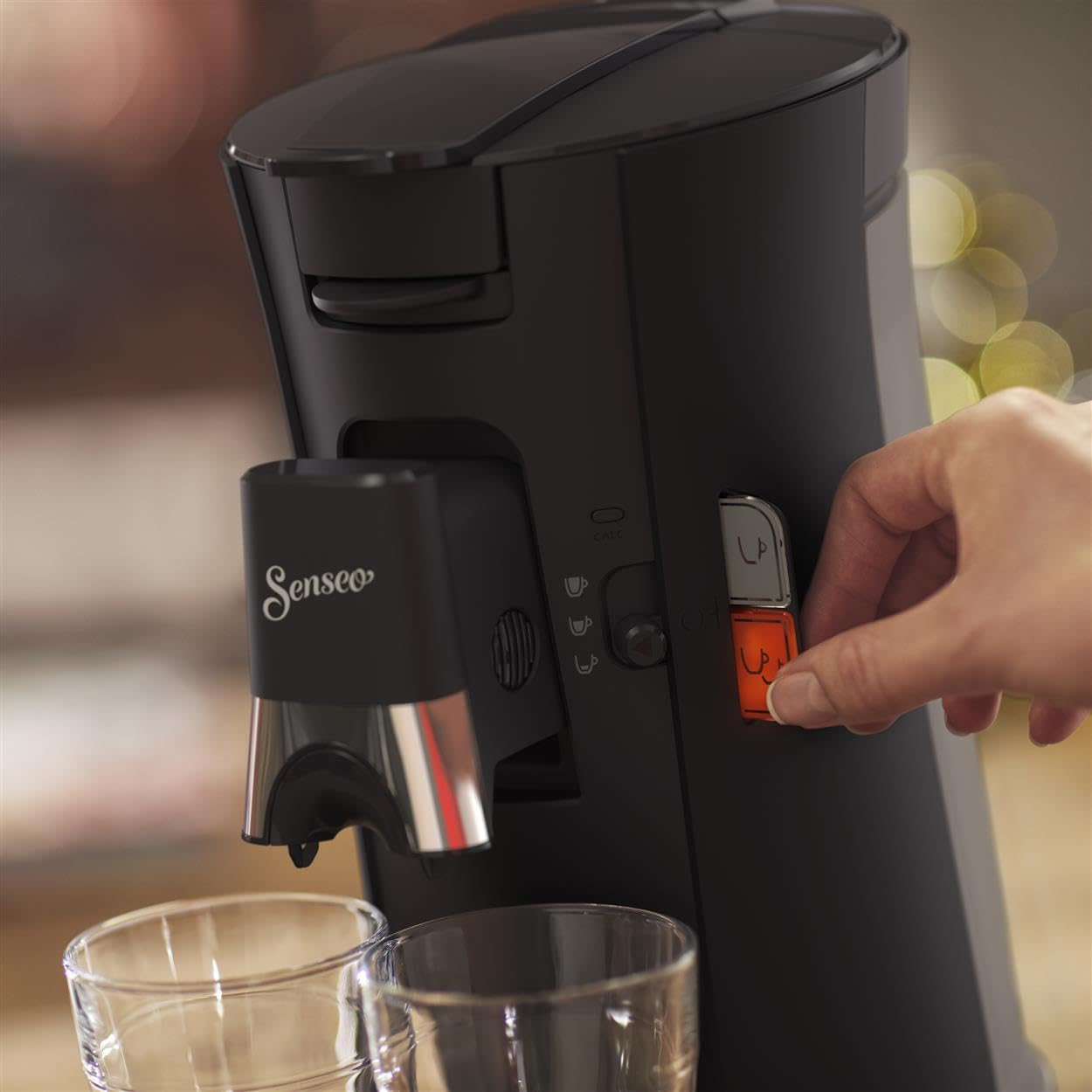 SENSEO - Machine à Café à Dosettes – Intensité Plus, Crema Plus, CSA240/61, Noir