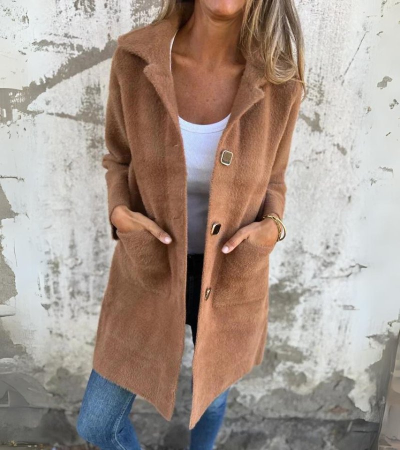 Adèle | Manteau Mi-Long à Revers Chic