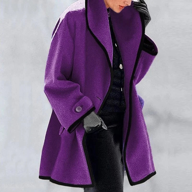 Agnese | Manteau à Finitions Contrastées